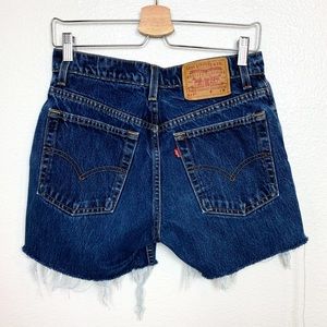 Vintage Levi’s 517 Cut Off Dark High Rise Shorts